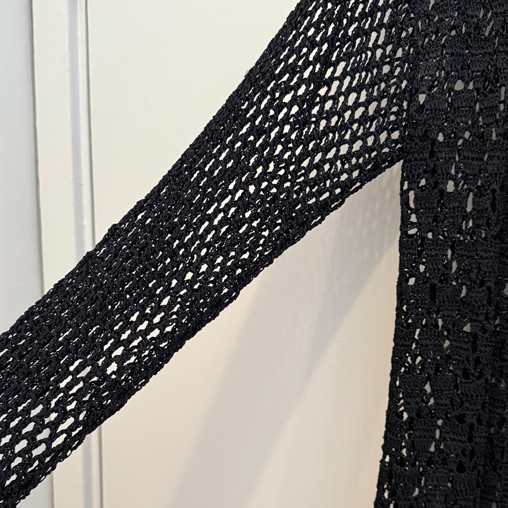 Vintage Dolcedolce by Joe Bloggs Elegant Black Crochet Cardigan - Picture 6 of 8